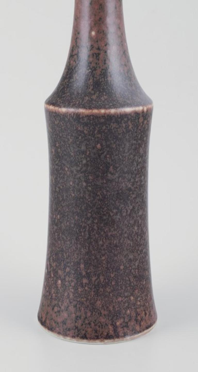 Scandinavian Modern Carl Harry Stålhane for Rörstrand. Large ceramic vase with slender shape. For Sale