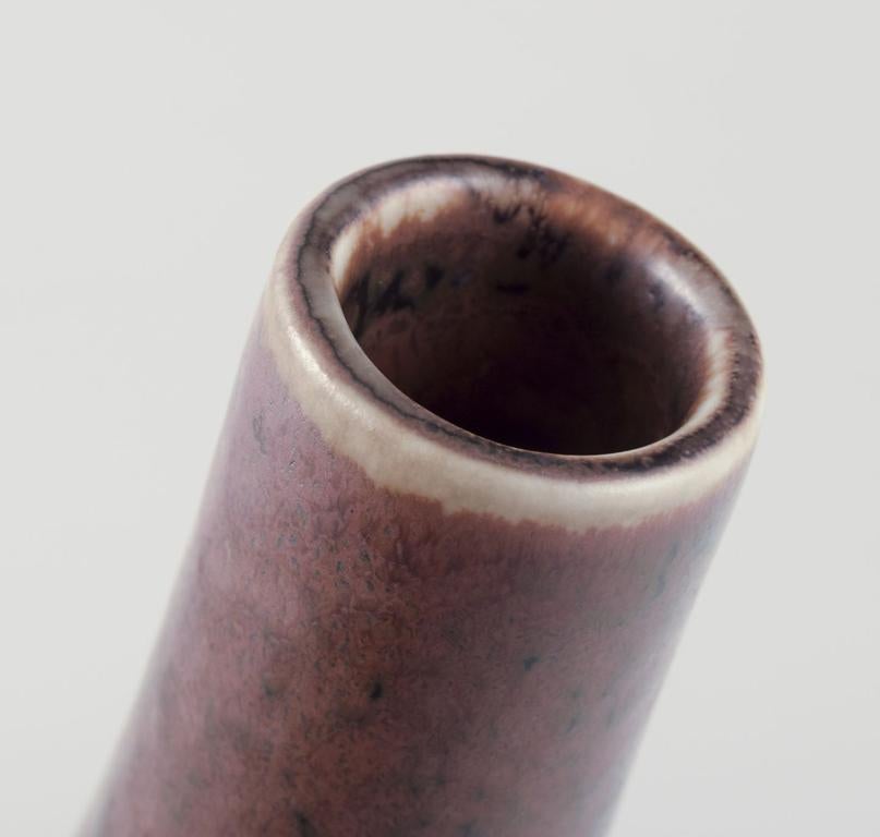 Swedish Carl Harry Stålhane for Rörstrand. Large ceramic vase with slender shape. For Sale