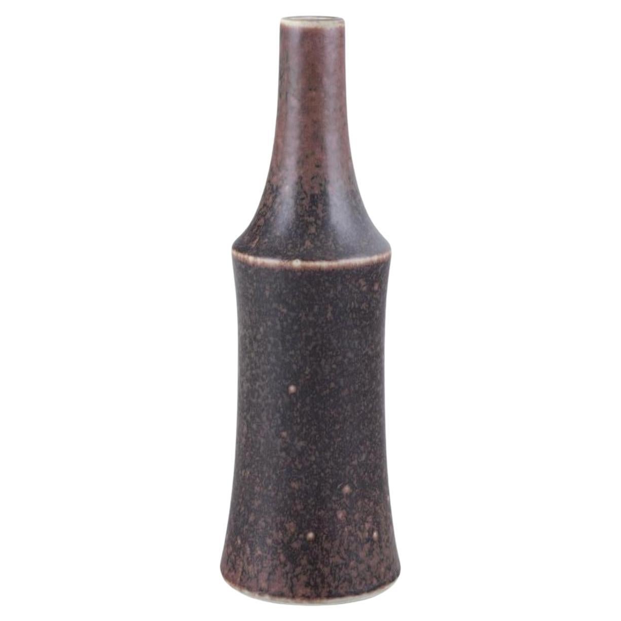 Carl Harry Stålhane for Rörstrand. Large ceramic vase with slender shape. For Sale