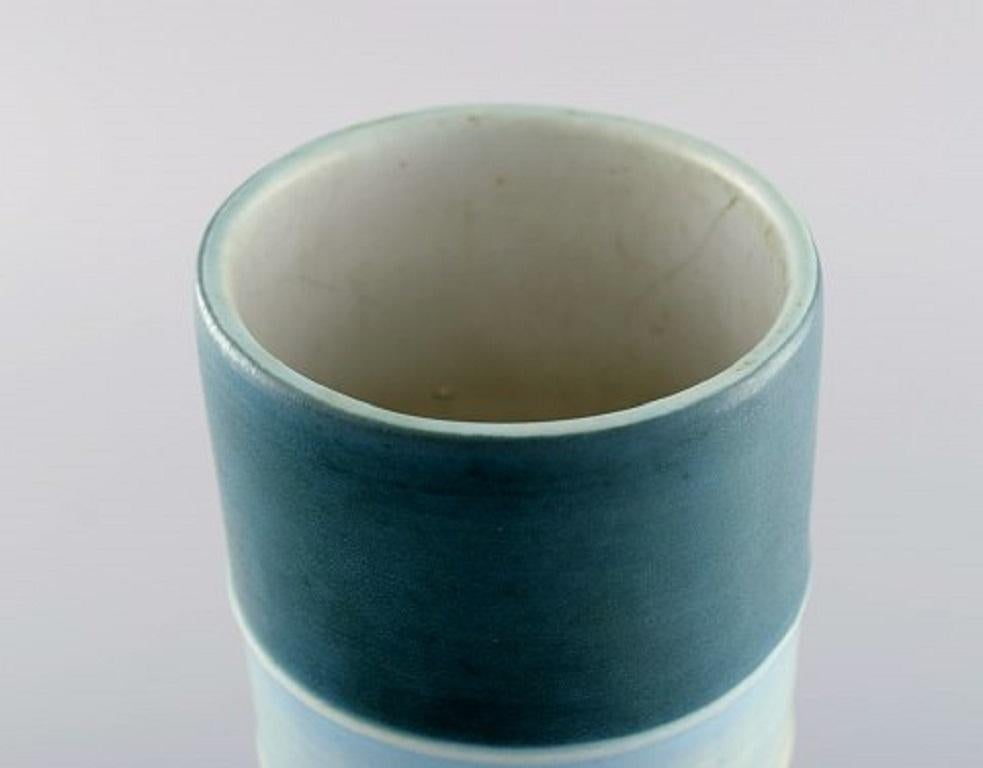 Carl-Harry Stålhane for Rörstrand, Large Cylindrical Tema Vase, Mid-20th Century In Good Condition For Sale In Copenhagen, DK