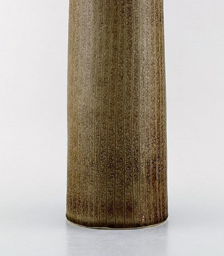 Swedish Carl Harry Stålhane for Rörstrand, Large Cylindrical Vase in Glazed Ceramics