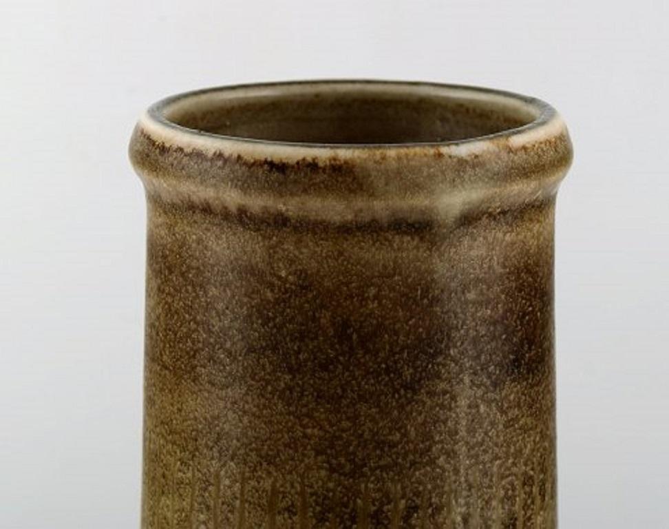 Carl Harry Stålhane for Rörstrand, Large Cylindrical Vase in Glazed Ceramics In Good Condition In Copenhagen, DK