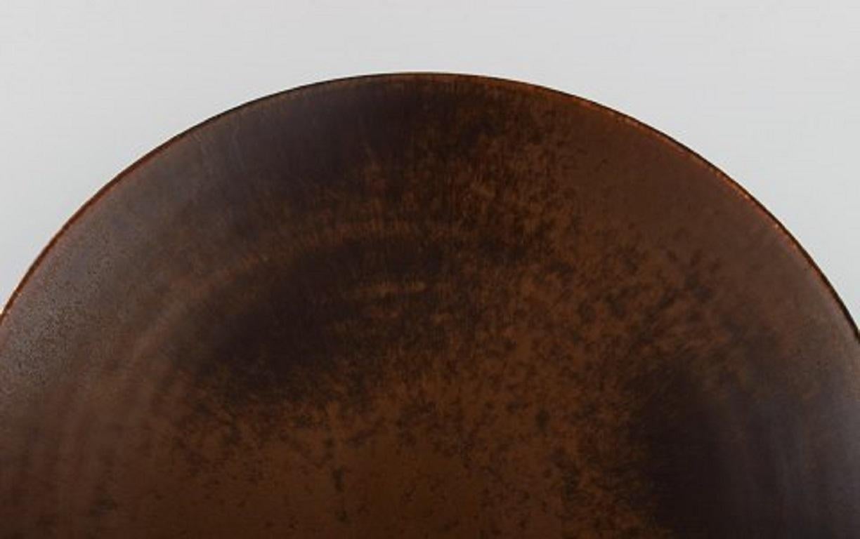 Carl Harry Stålhane for Rörstrand, Large Dish / Bowl on Base in Glazed Ceramic In Excellent Condition For Sale In Copenhagen, DK