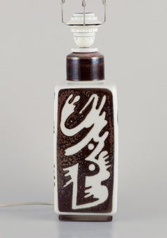 Carl Harry Stålhane for Rörstrand. Large "Orient" ceramic table lamp.