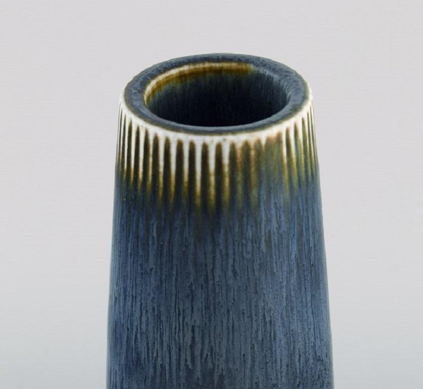 20th Century Carl Harry Stålhane for Rörstrand, Large Vase in Glazed Ceramics, Mid-20th C