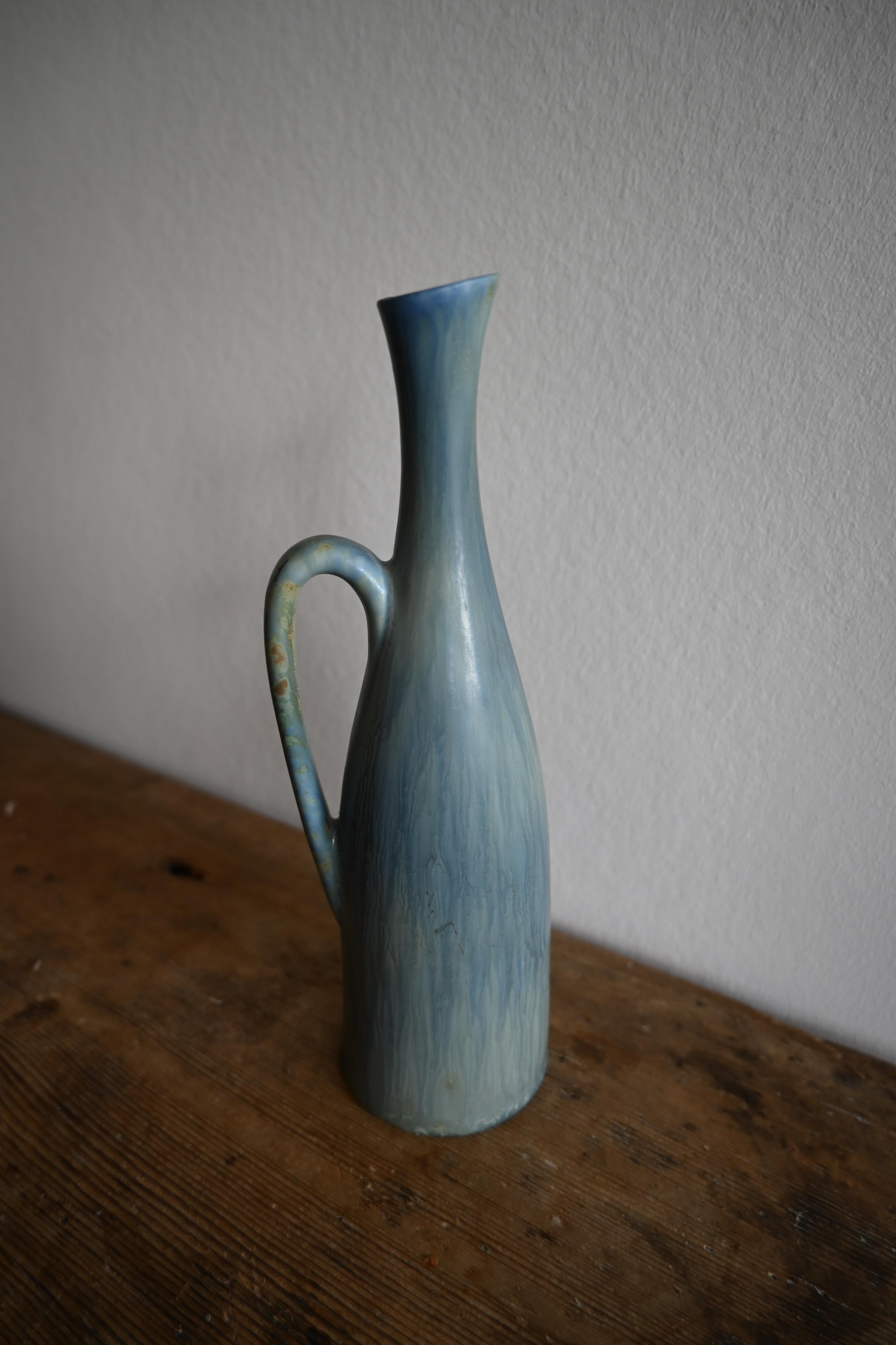 Glazed Carl Harry Stålhane for Rörstrand Mid-century Vase 1950s Sweden For Sale
