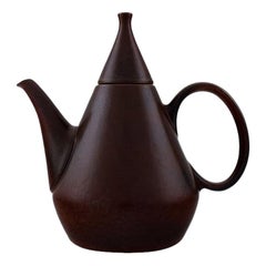 Carl Harry Stålhane for Rörstrand. Modernist Tea Pot with Lid