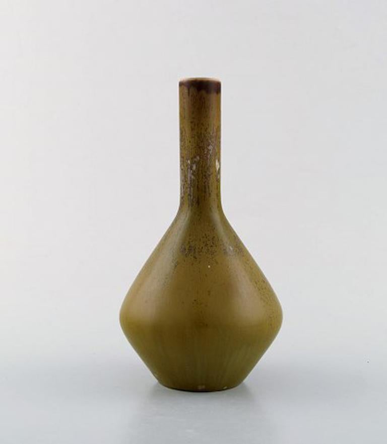 Scandinavian Modern Carl-Harry Stalhane for Rörstrand, Narrow-Necked Ceramic Vase, 1950s