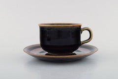 Carl-Harry Stålhane for Rörstrand, Set of Four "Viking" Teacups with Saucers