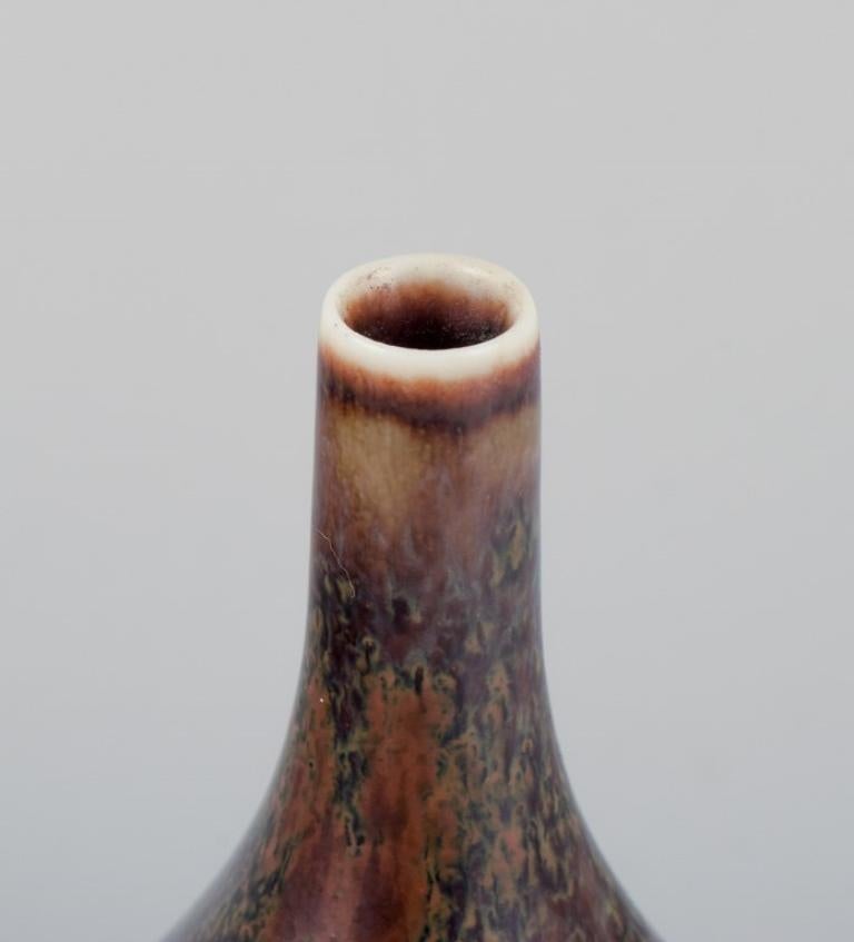 Swedish Carl Harry Stålhane for Rörstrand, small narrow-necked ceramic vase. For Sale