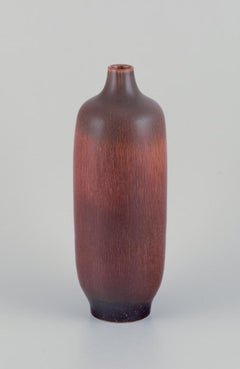 Carl Harry Stålhane for Rörstrand, Sweden.  Large vase in hare's fur glaze.