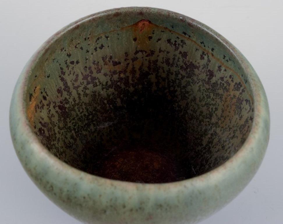 Glazed Carl Harry Stålhane for Rörstrand, Sweden. Miniature ceramic bowl.