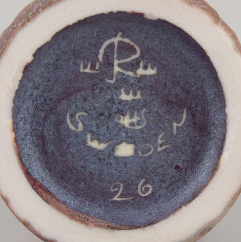 Carl Harry Stålhane für Rörstrand, Schweden. Miniatur-Keramikvase. (Glasiert) im Angebot
