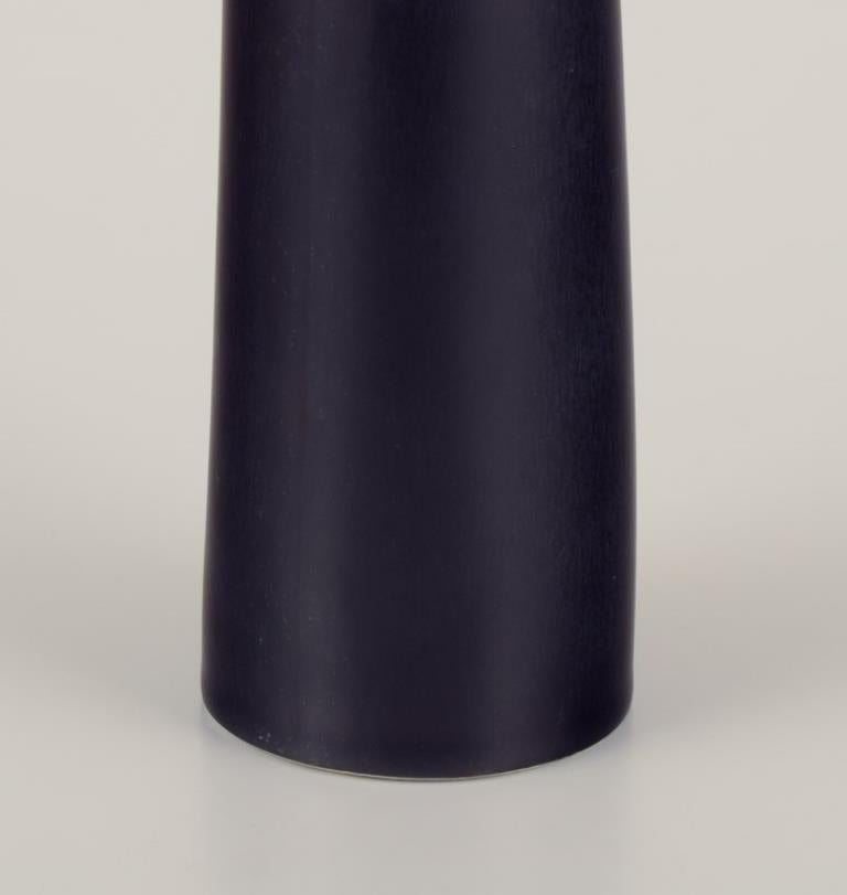 Scandinavian Modern Carl Harry Stålhane for Rörstrand, Sweden. Slim ceramic vase in modernist style For Sale