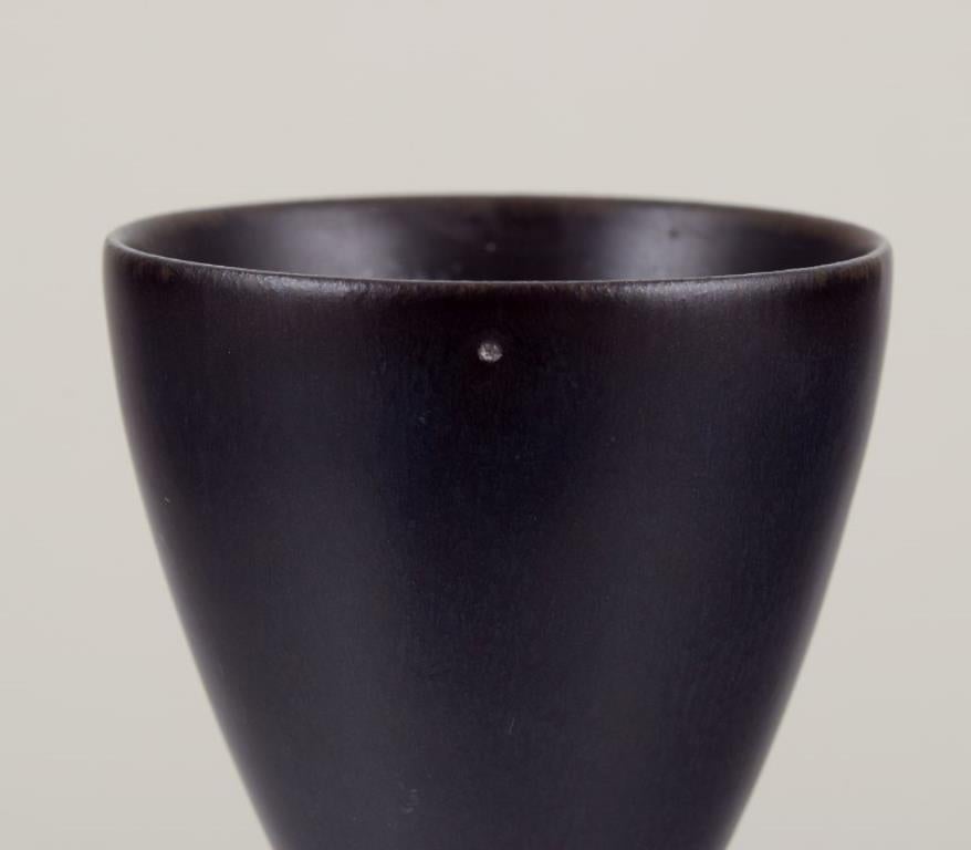 Swedish Carl Harry Stålhane for Rörstrand, Sweden. Slim ceramic vase in modernist style For Sale