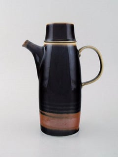 Carl-Harry Stålhane for Rörstrand, "Viking" Coffee Pot and Four Coffee Cups
