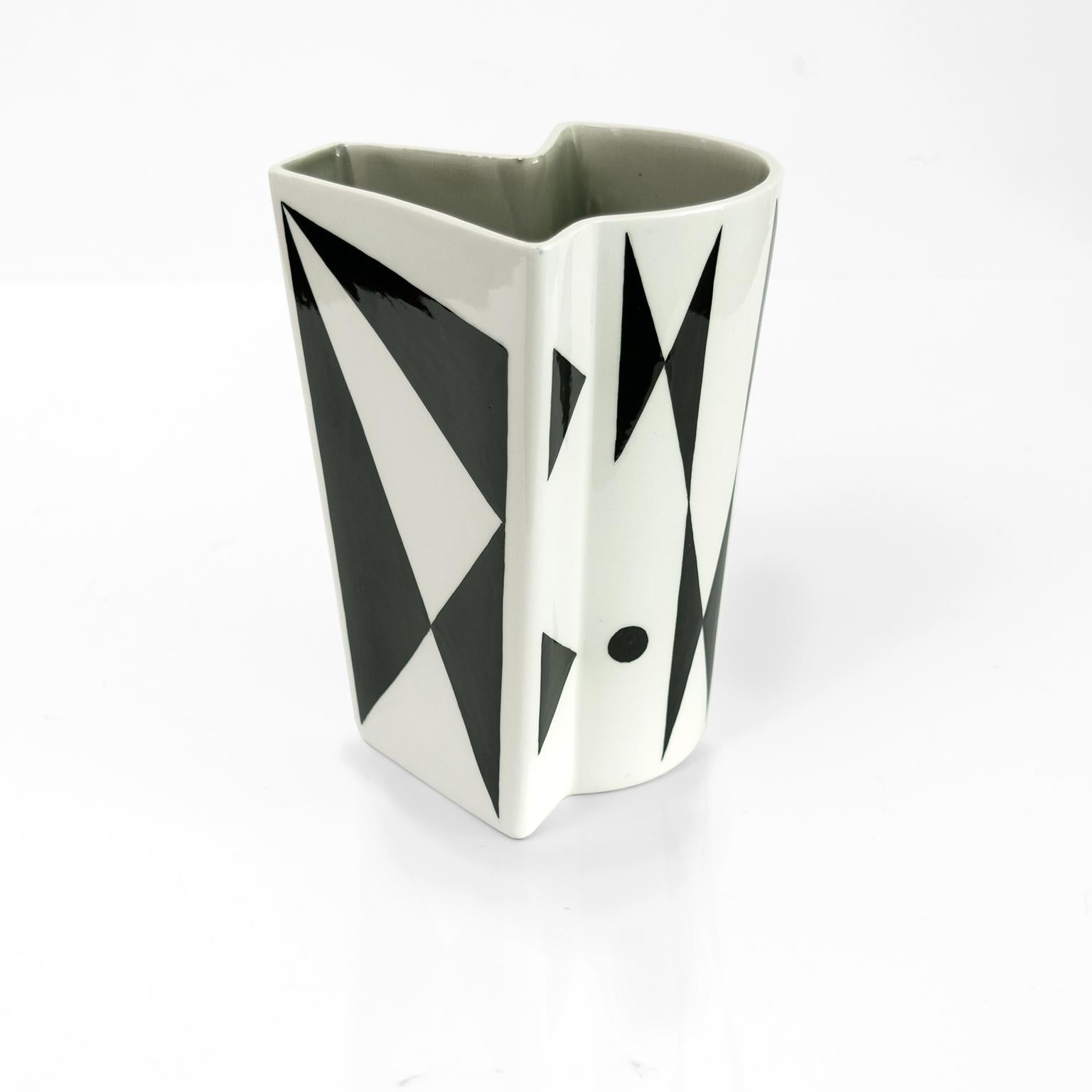 Carl-Harry Stalhane Geometric Bowl and Vase, Rorstrand, Sweden 1950 For Sale 2