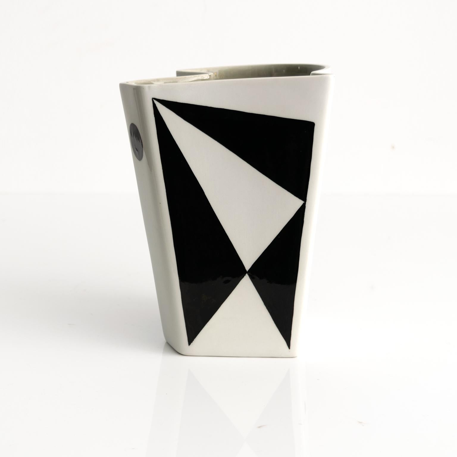 Vernissé Bol et vase géométriques Carl-Harry Stalhane, Rorstrand, Suède, 1950 en vente