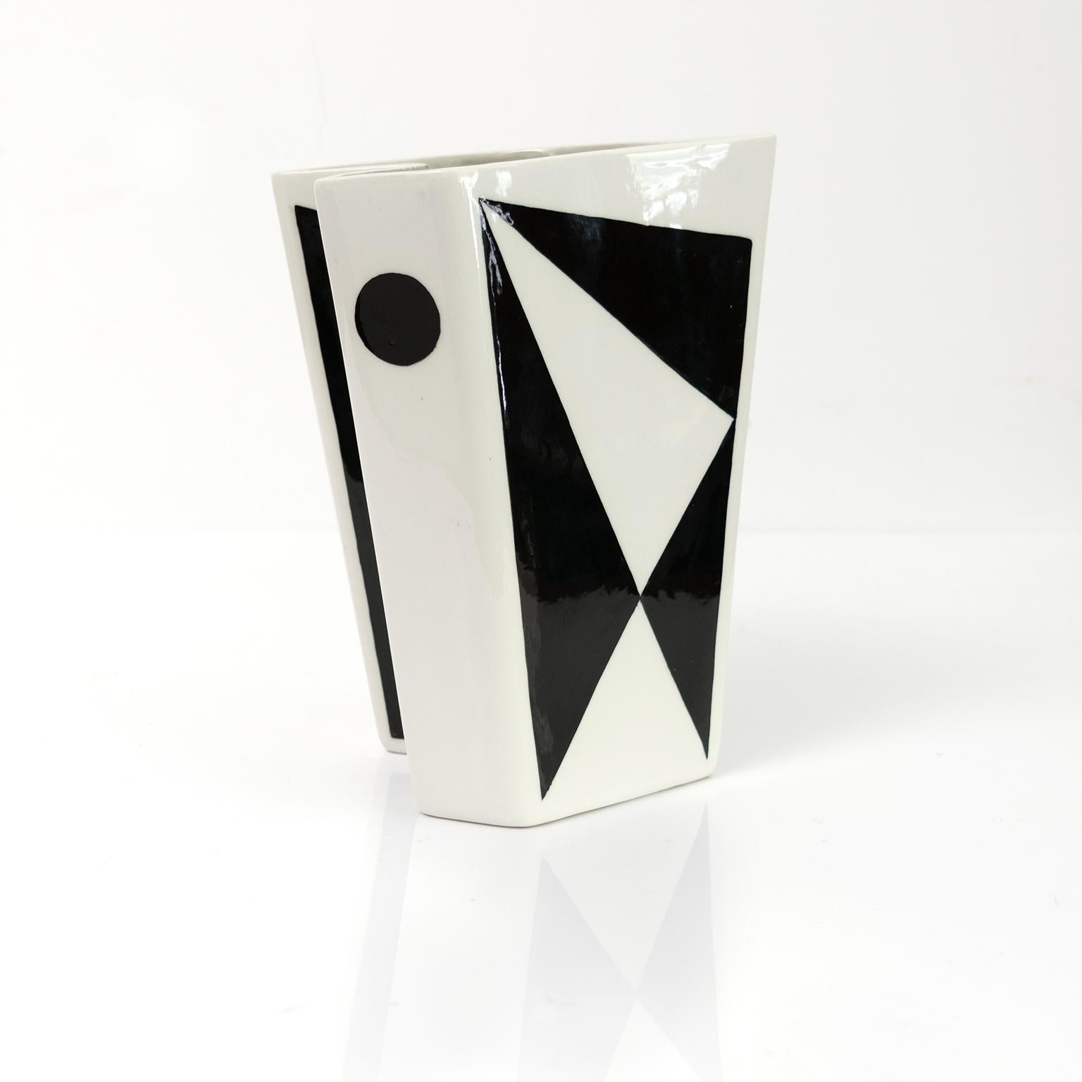 20th Century Carl-Harry Stalhane Geometric Bowl and Vase, Rorstrand, Sweden 1950 For Sale