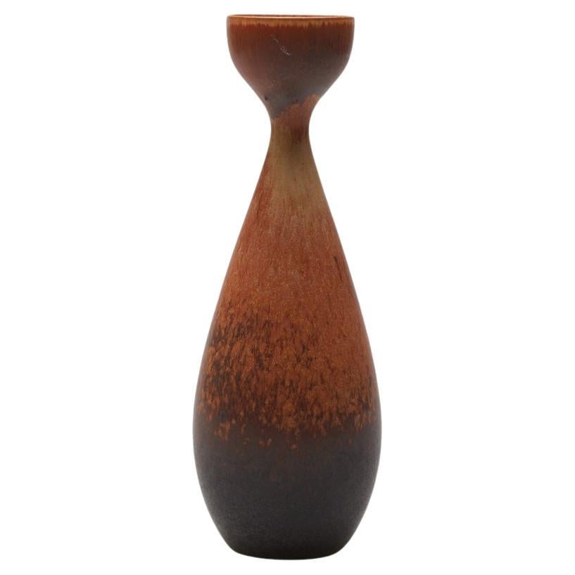 Carl-Harry Stålhane Glazed Oxblood Stoneware Vase for Rörstrand For Sale