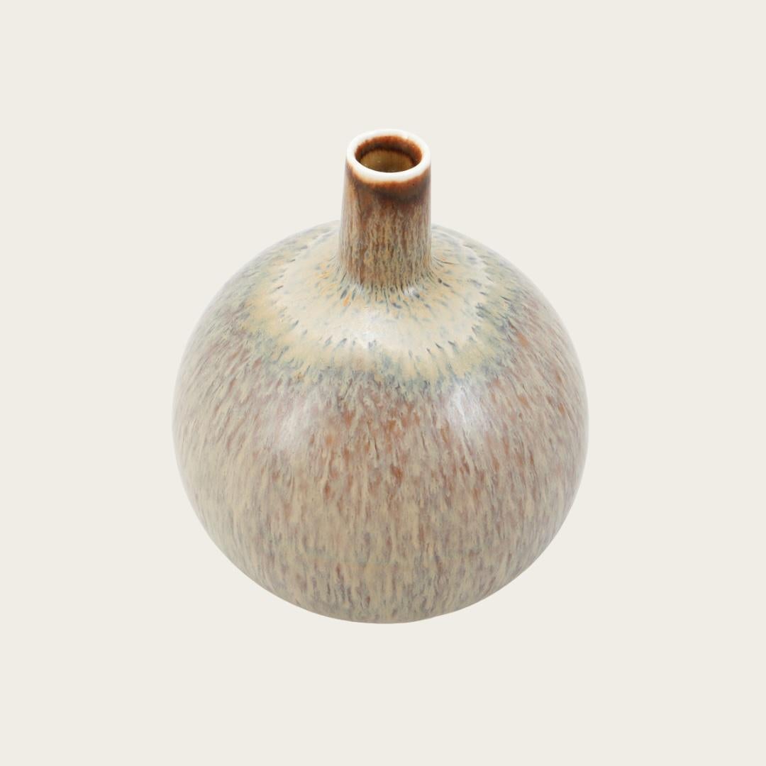 Carl-Harry Stålhane Glazed Stoneware Bottleneck Bud Vase for Rörstrand In Good Condition For Sale In Brooklyn, NY