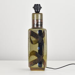 Lámpara de sobremesa de cerámica pintada a mano Carl Harry Stalhane, Rörstrand, años 60