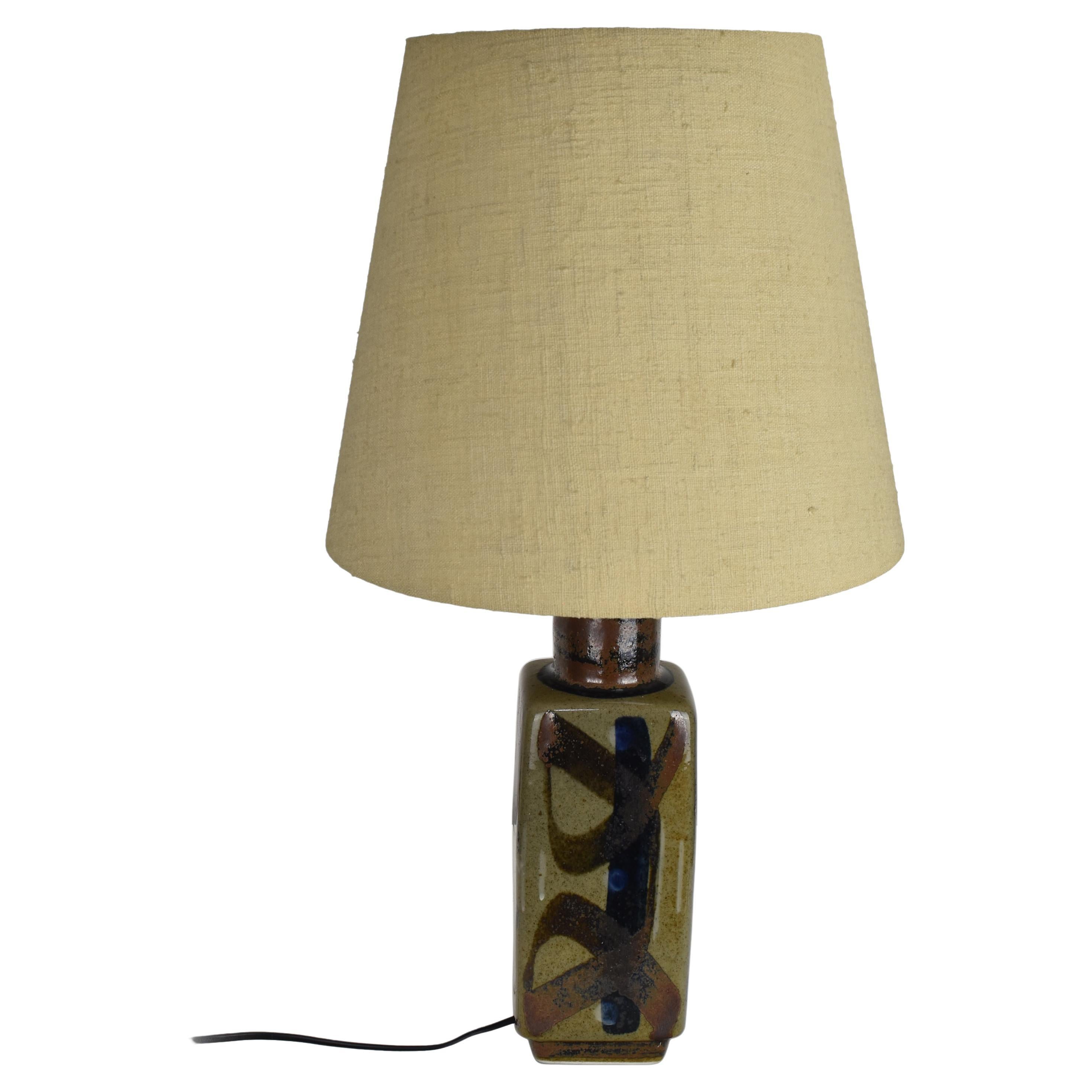 Carl Harry Stalhane Hand-Painted Ceramic Table Lamp, Rörstrand, 1960s For Sale