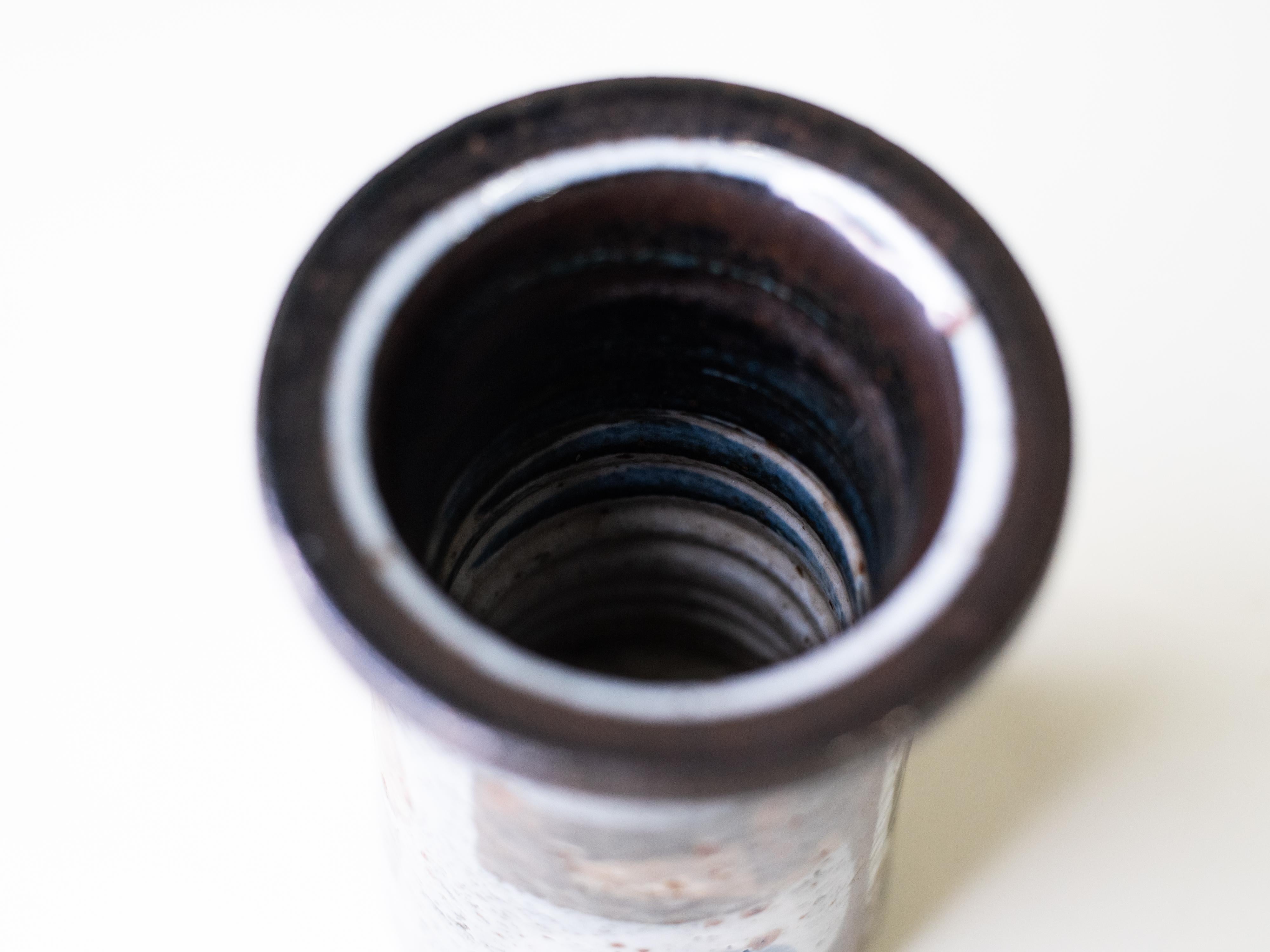 Carl-Harry Stålhane Vase en grès peint à la main pour Rörstrand, Suède, 1976 en vente 2
