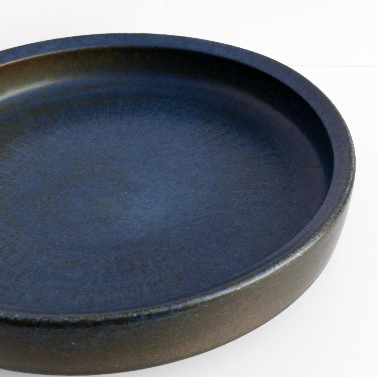 Carl-Harry Stålhane large blue bowl, Rorstrand Studio, Sweden, 1960 In Good Condition In New York, NY