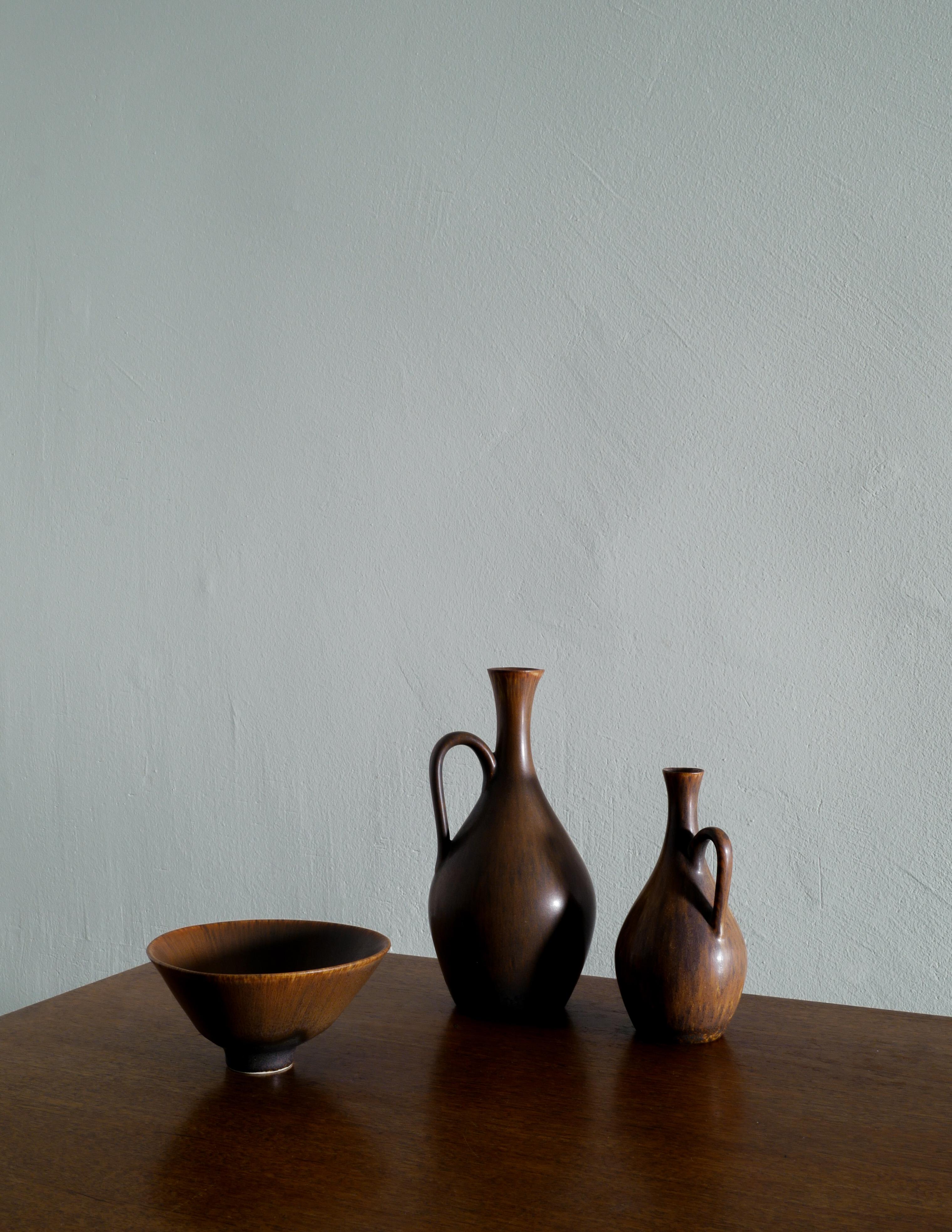 Swedish Carl-Harry Stålhane Mid Century Ceramic Vases Bowl for Rörstrand, Sweden 1950s