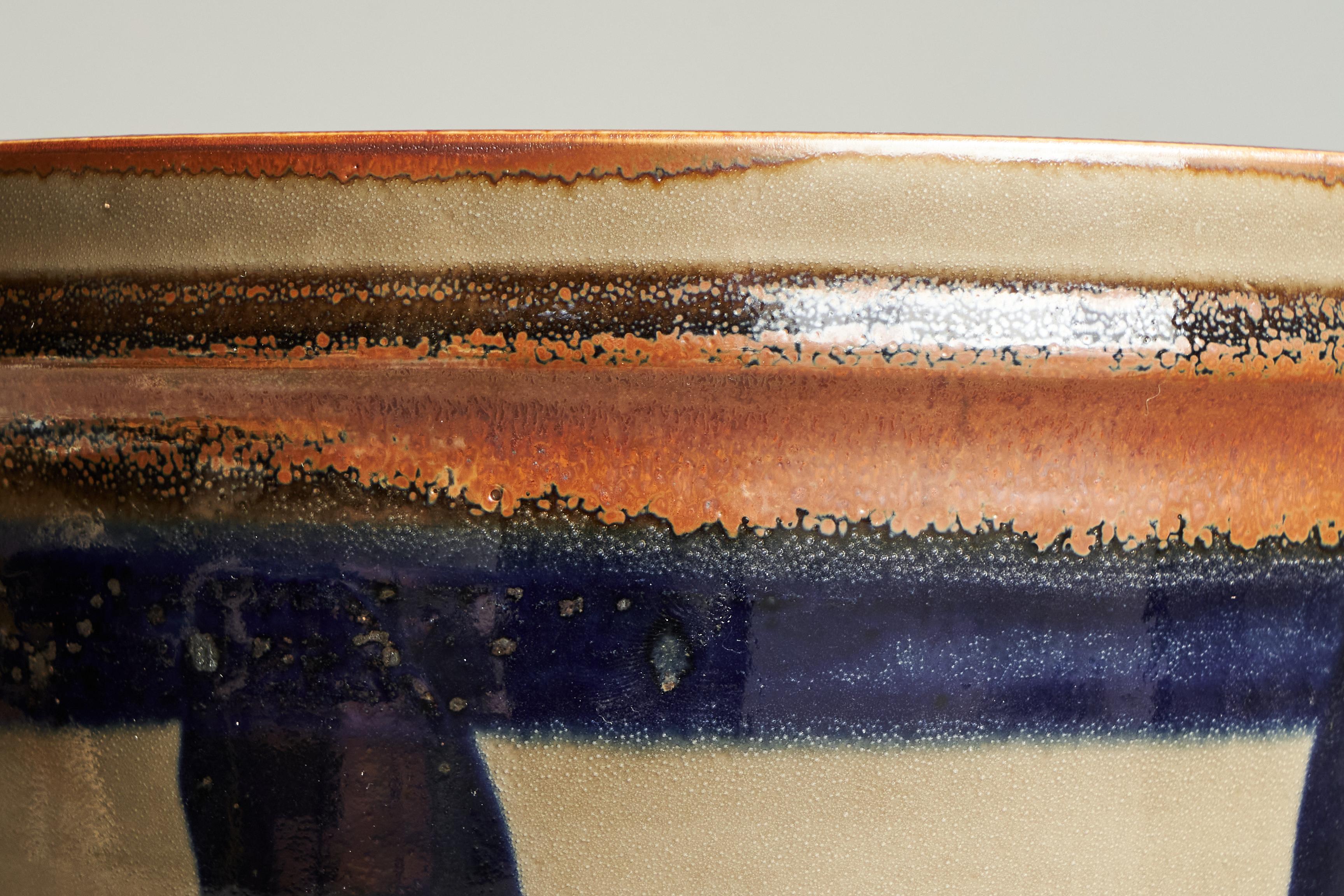 Mid-Century Modern Carl-Harry Stålhane Rare One-Off Hand Signed Bowl for Rörstrand Sweden 1967 For Sale