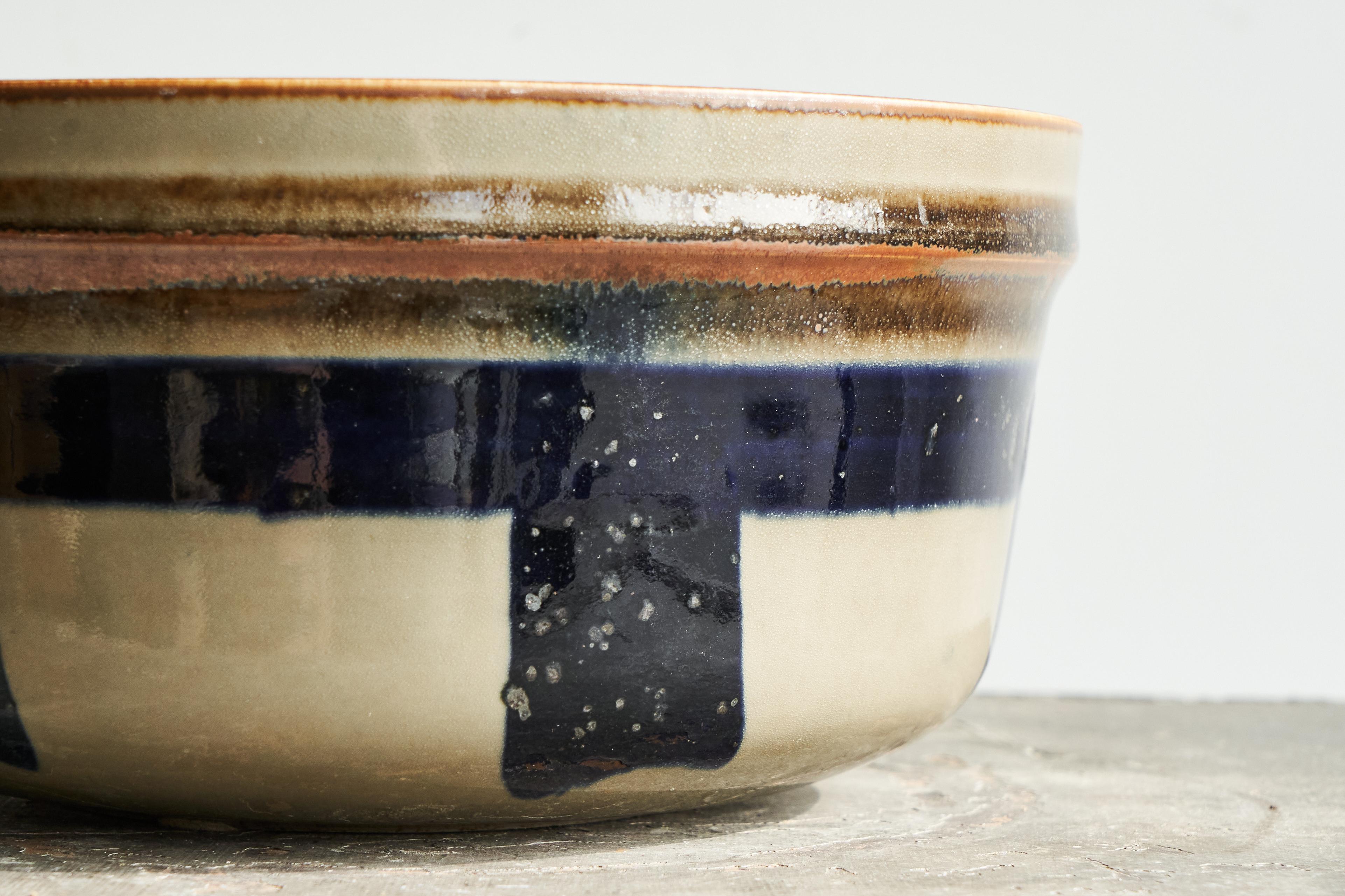 20th Century Carl-Harry Stålhane Rare One-Off Hand Signed Bowl for Rörstrand Sweden 1967 For Sale