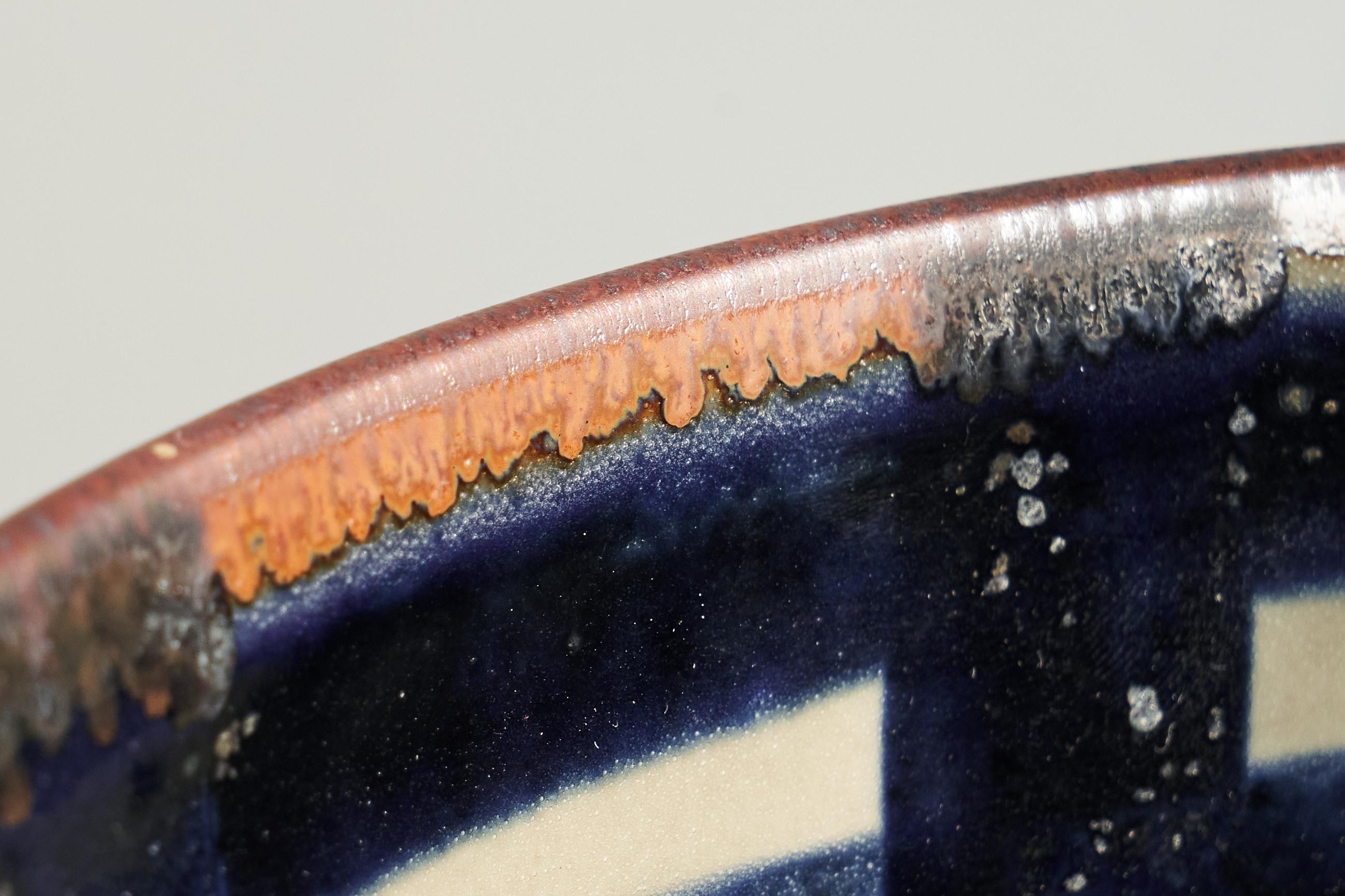 Pottery Carl-Harry Stålhane Rare One-Off Hand Signed Bowl for Rörstrand Sweden 1967 For Sale