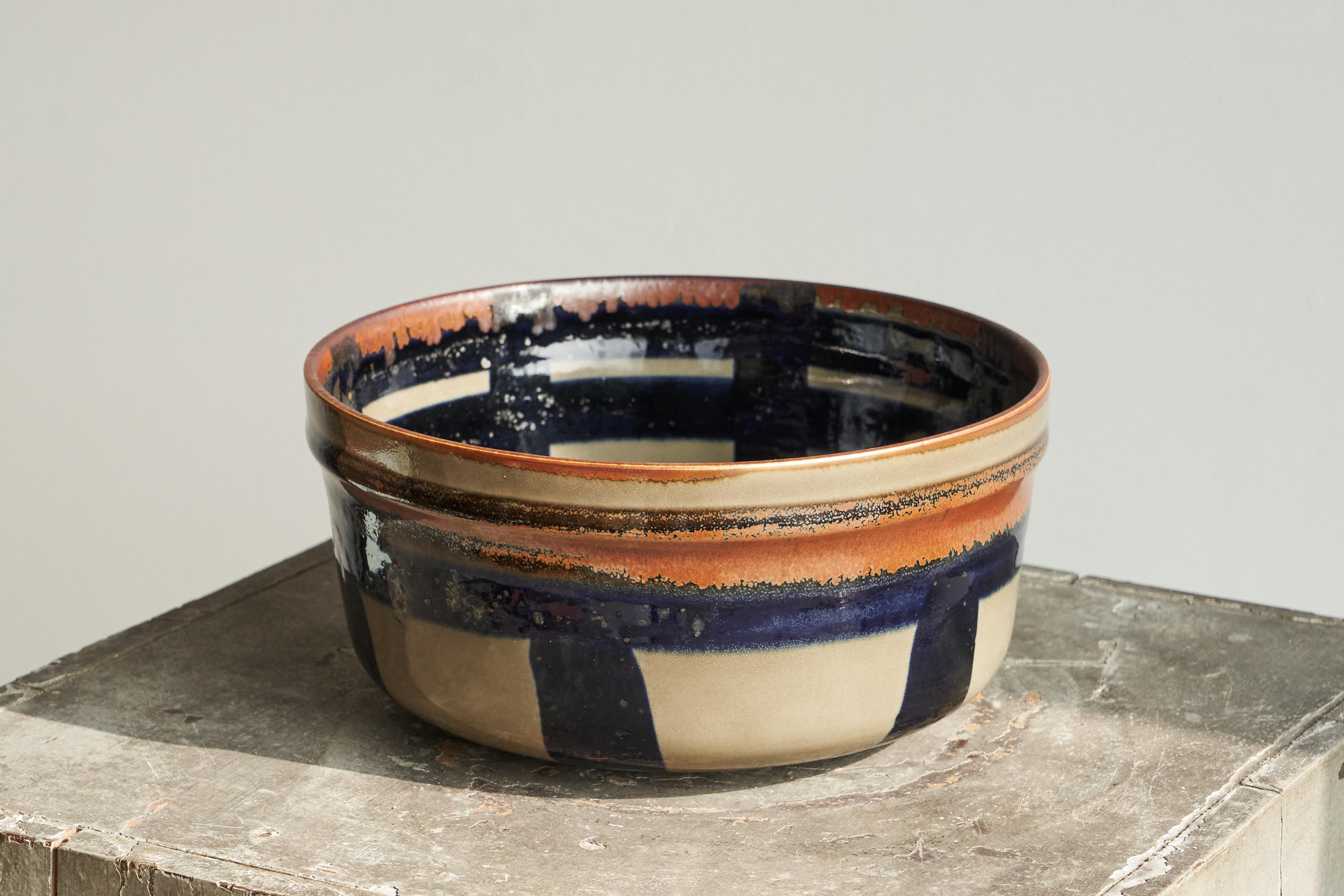 Carl-Harry Stålhane Rare One-Off Hand Signed Bowl for Rörstrand Sweden 1967 For Sale 1