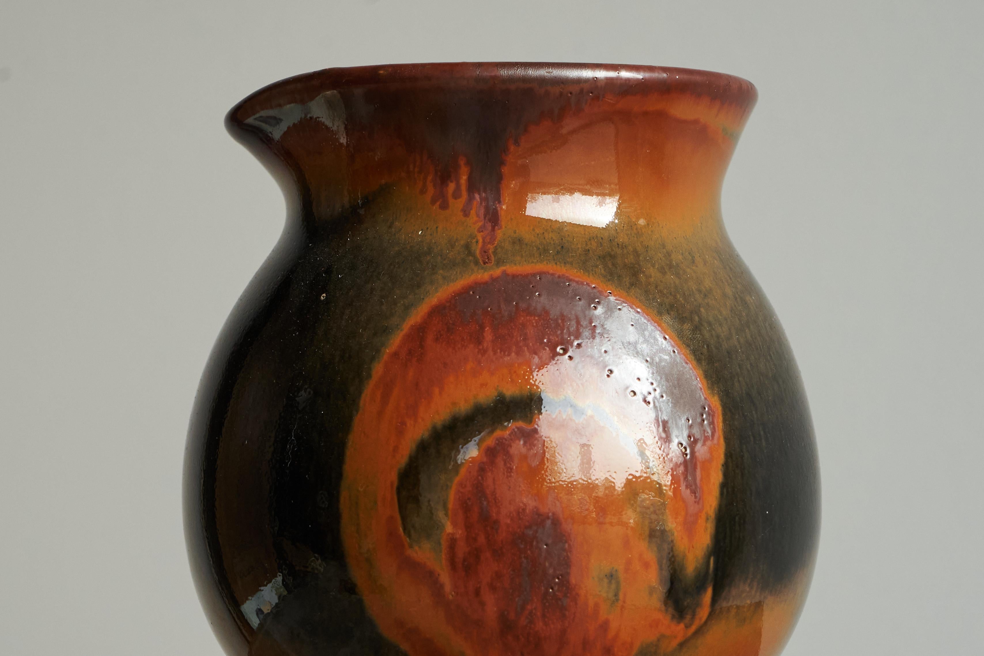 Mid-Century Modern Carl-Harry Stålhane Rare vase unique signé à la main pour Rörstrand Suède 1967 en vente