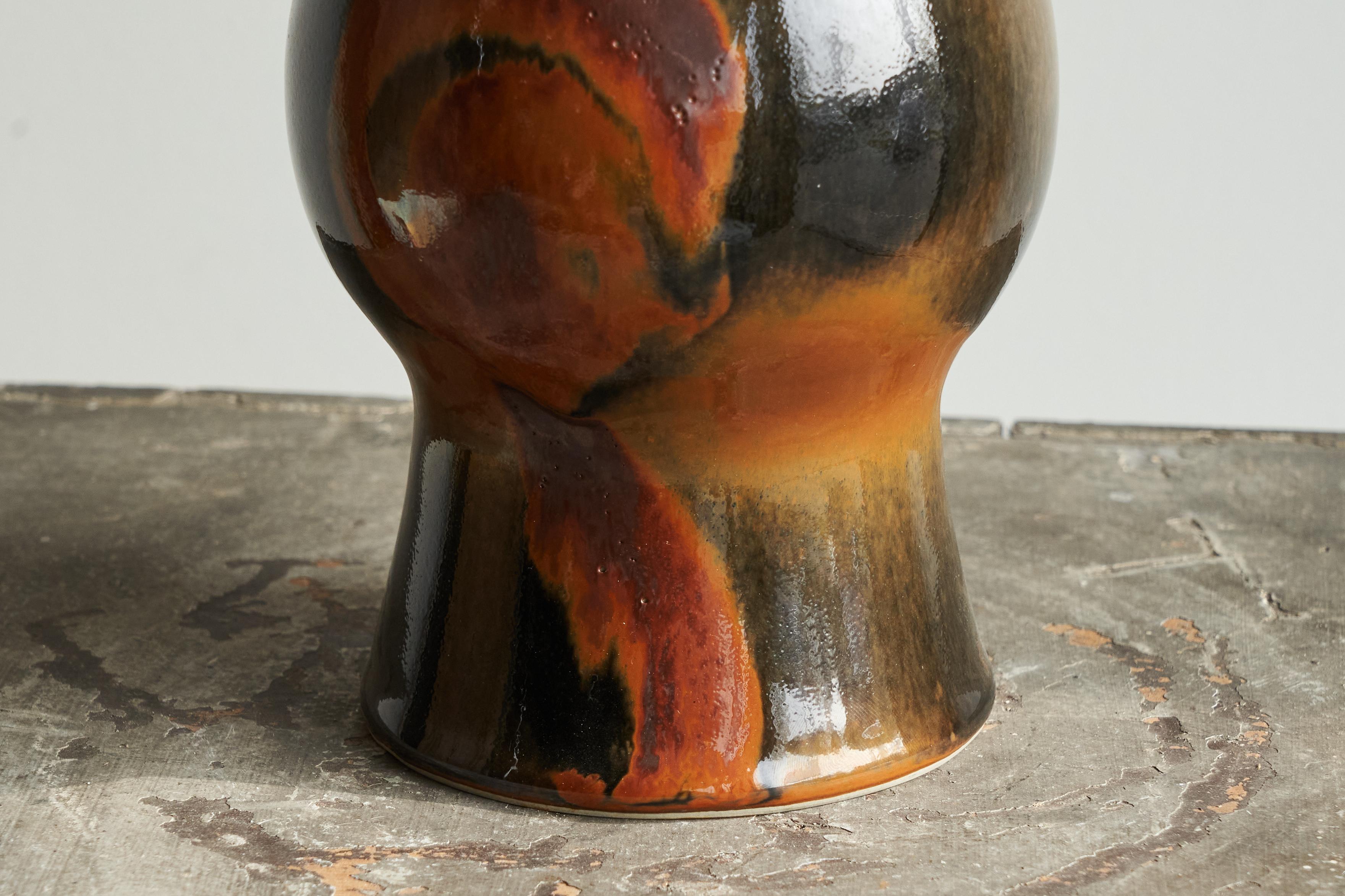 Fait main Carl-Harry Stålhane Rare vase unique signé à la main pour Rörstrand Suède 1967 en vente