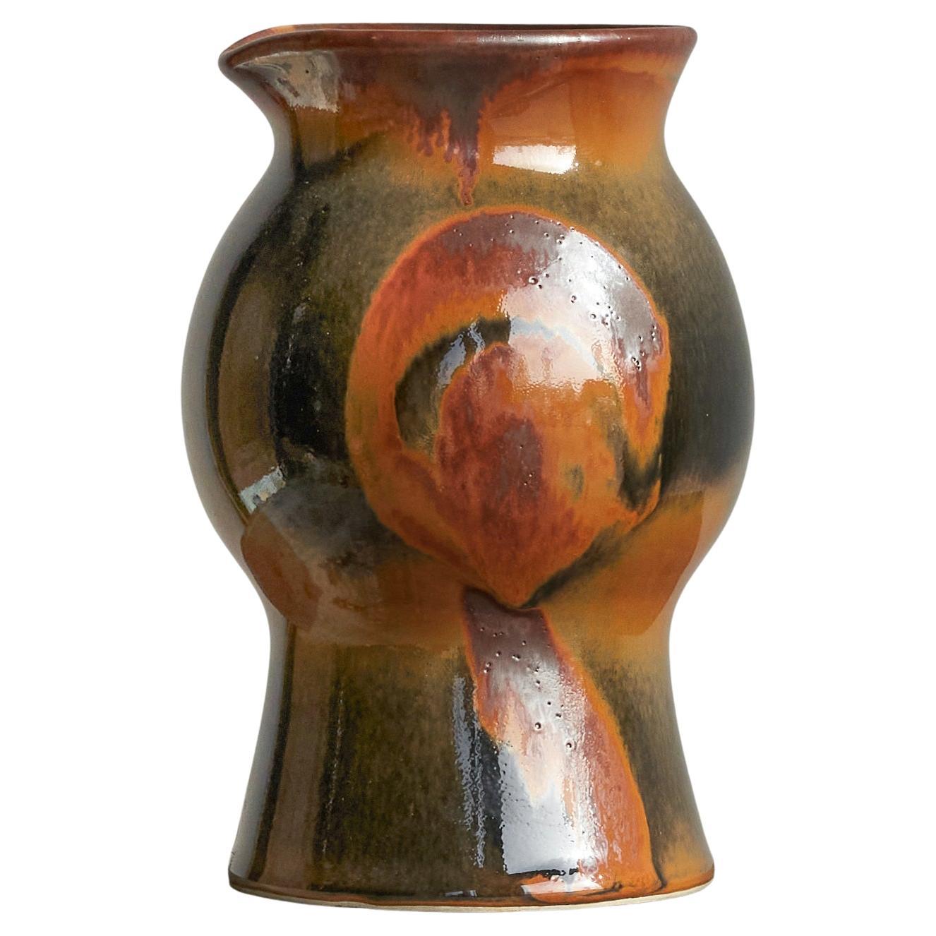 Carl-Harry Stålhane Raro vaso unico firmato a mano per Rörstrand Svezia 1967