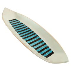 Carl-Harry Stalhane Painted Dish Rorstrand 'D' Sweden, 1950's