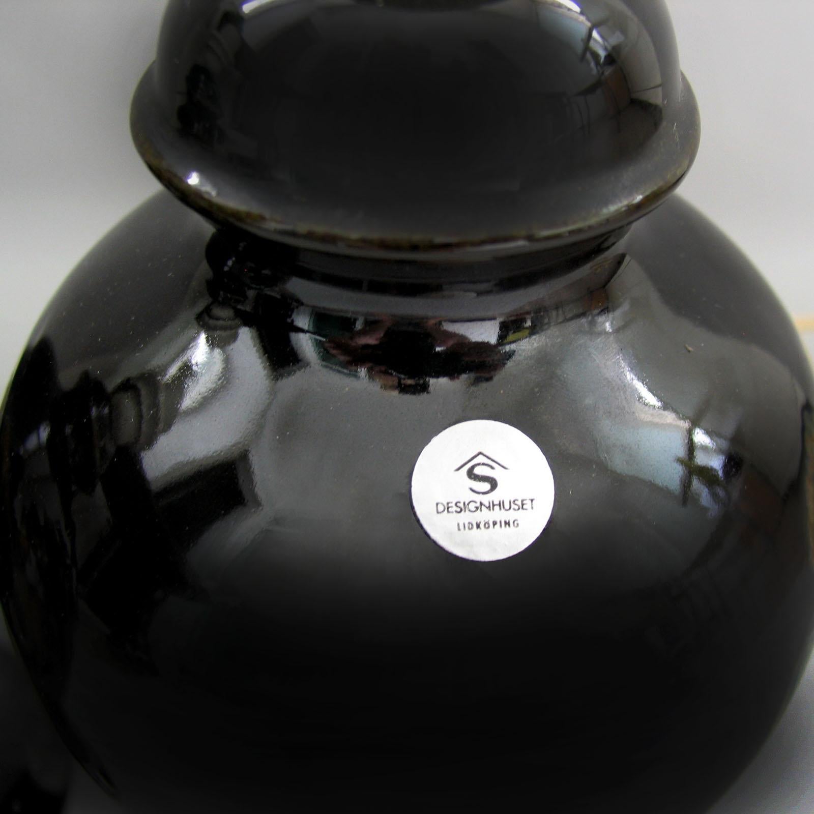 Paire de lampes de table en céramique Carl-Harry Stalhane en vente 4