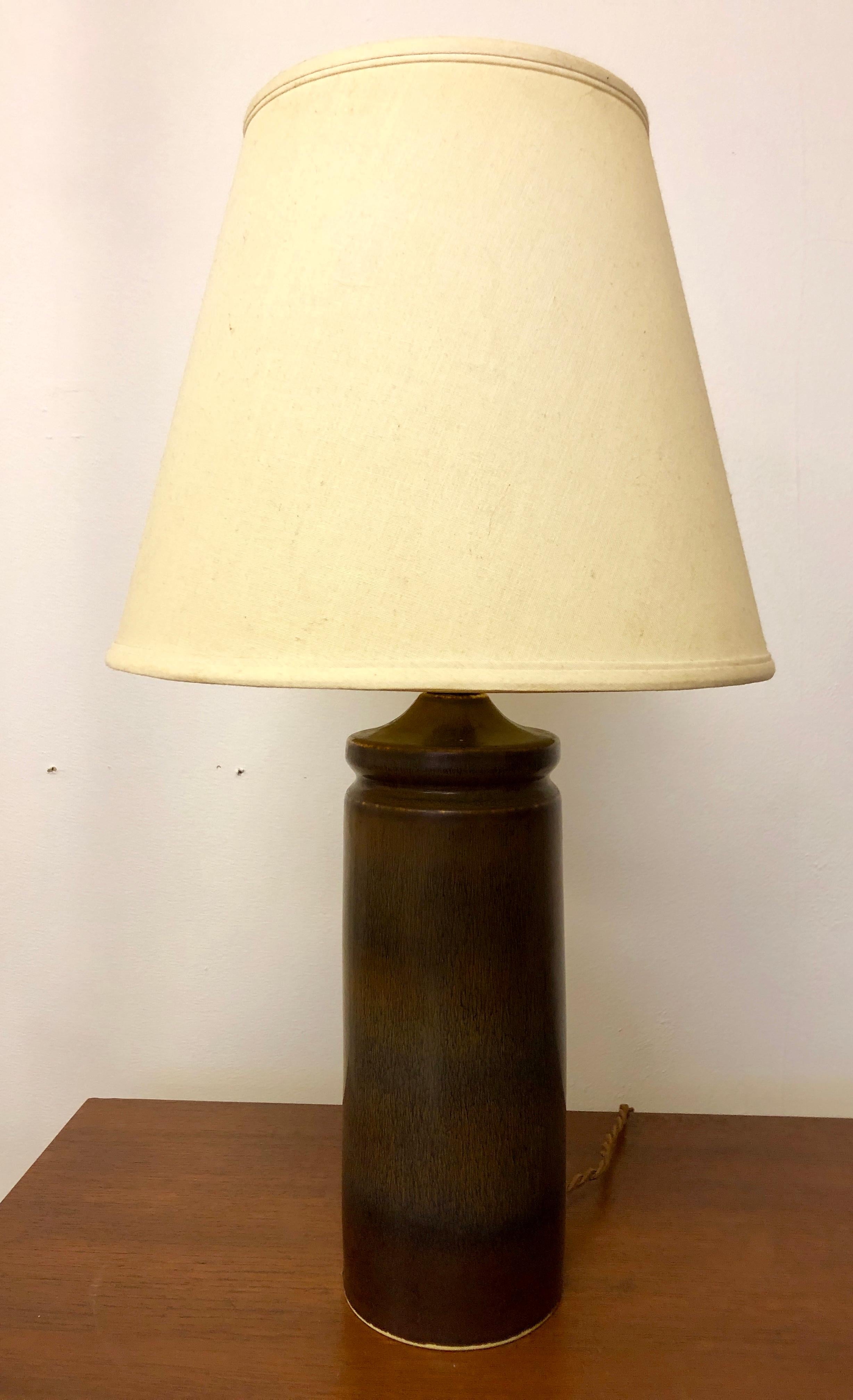 Mid-20th Century Carl Harry Stalhane Pottery Lamp For Sale