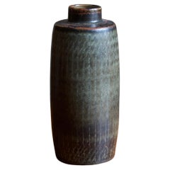 Carl-Harry Stålhane, Rare Stoneware Vase, Glazed Stoneware, Rörstrand, 1960s