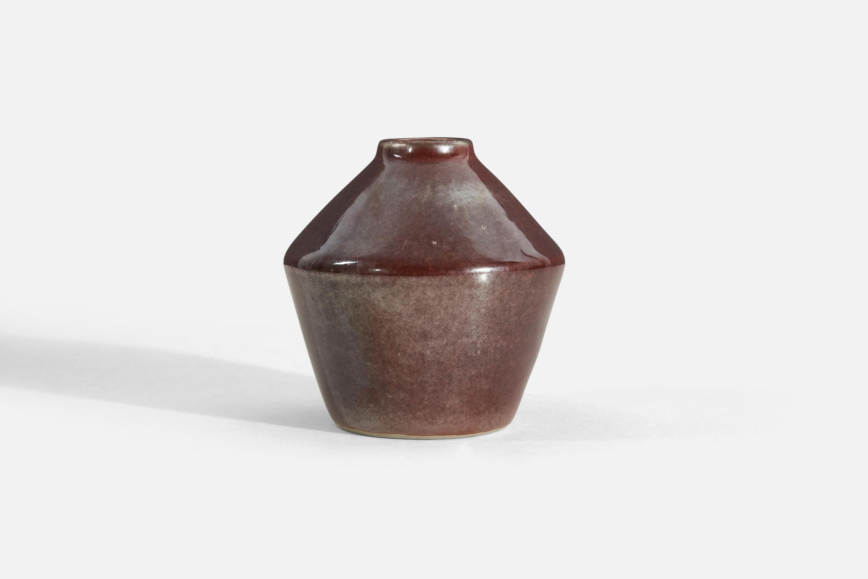 Mid-Century Modern Carl-Harry Stålhane, Rare Vase, Glazed Stoneware, Rörstrand, Sweden, 1960s