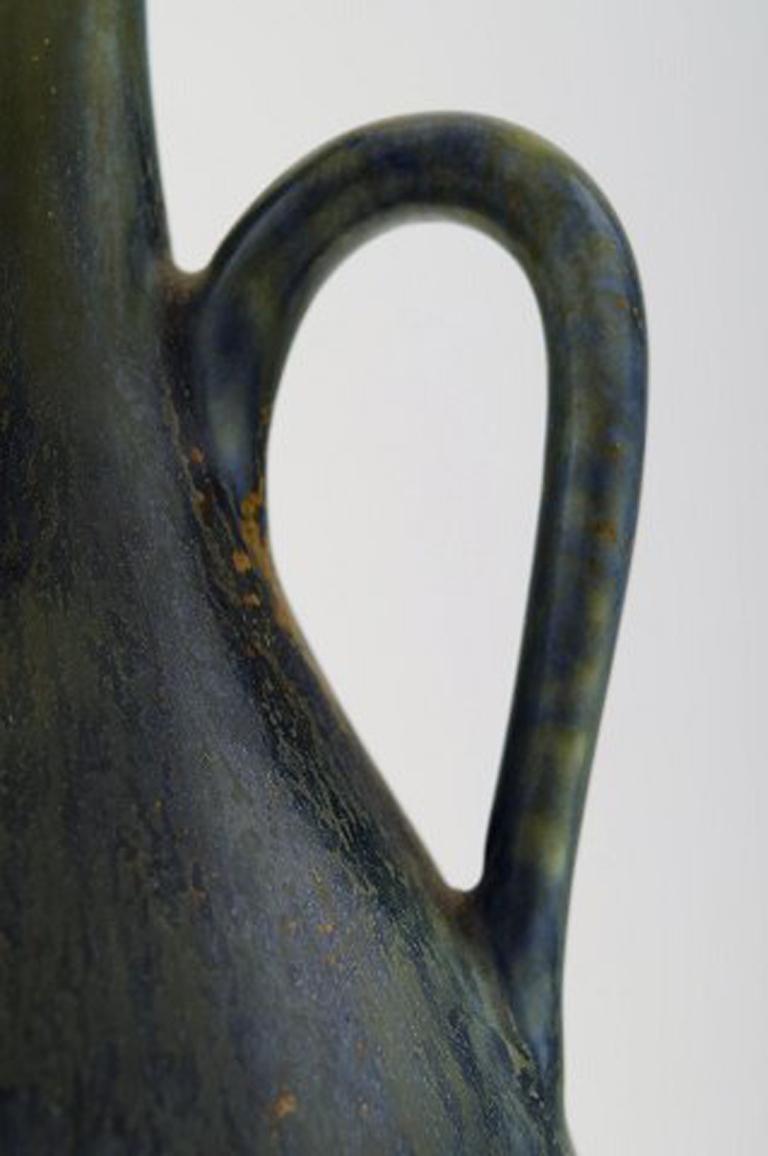Swedish Carl Harry Stålhane, Rörstrand Bottle Vase with Handle in Stoneware