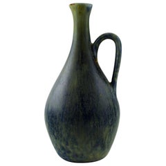 Vintage Carl Harry Stålhane, Rörstrand Bottle Vase with Handle in Stoneware