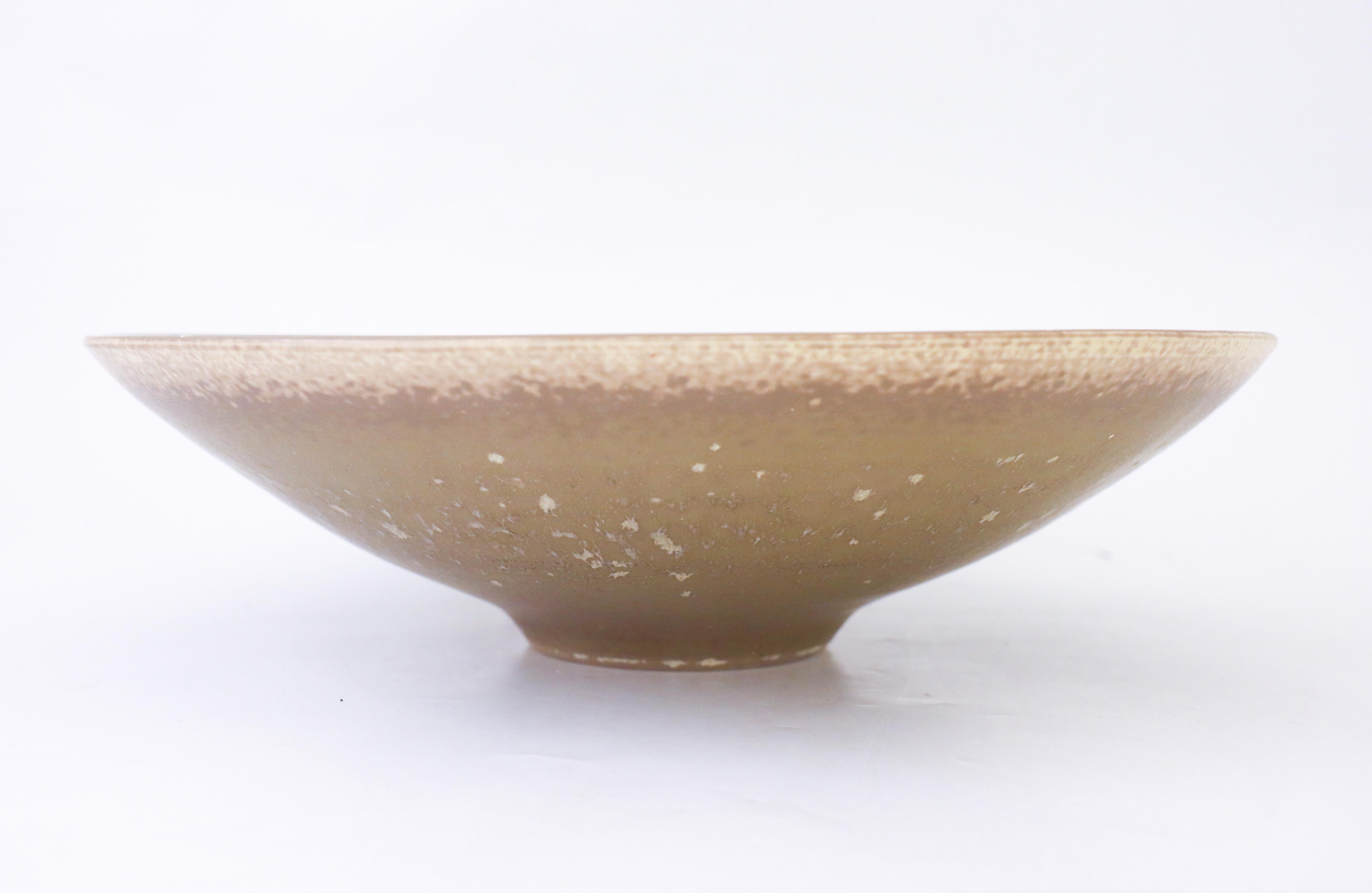 Glazed Carl-Harry Stålhane, Rörstrand, Large Mid-Century Ceramic Bowl