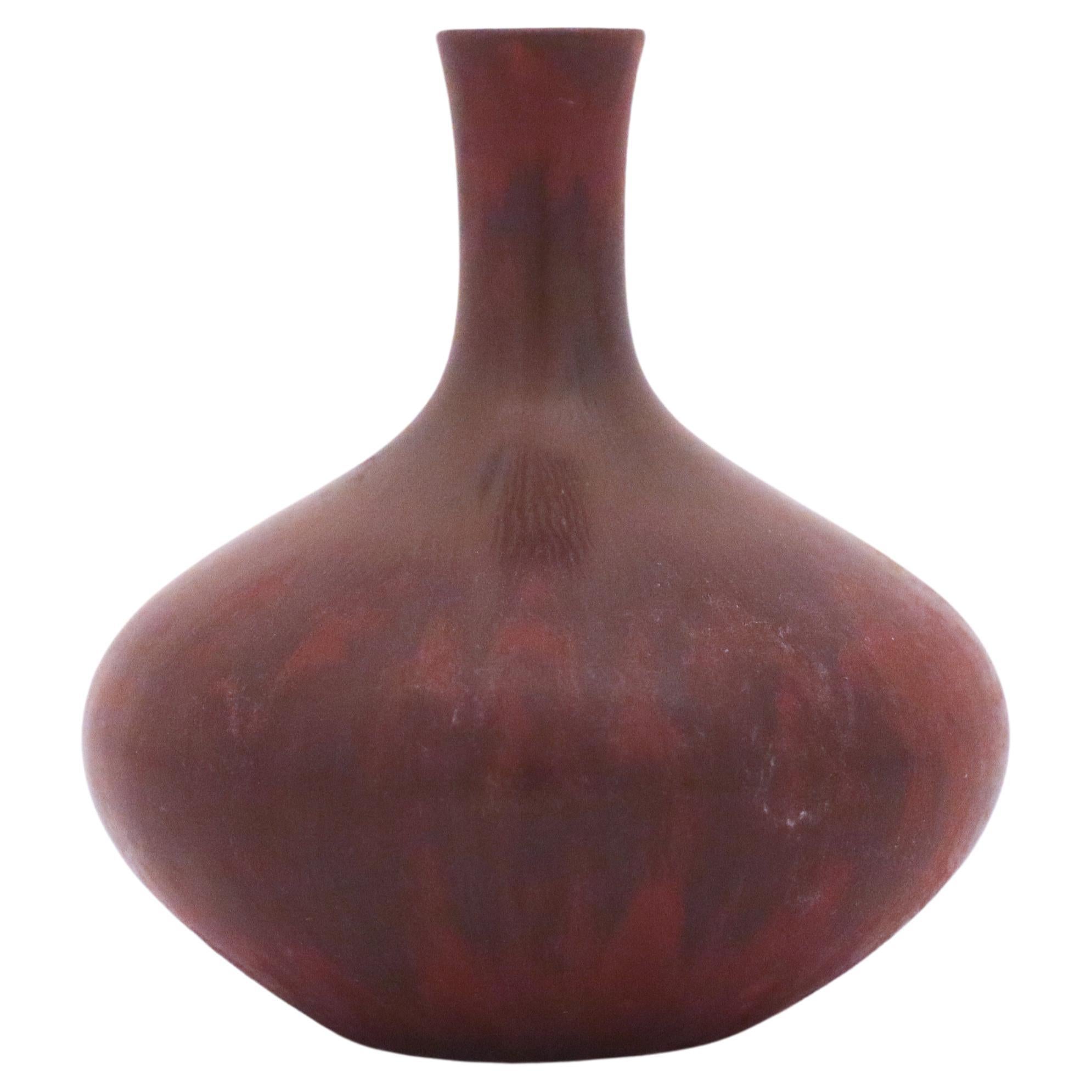 Carl-Harry Stålhane, Rörstrand, Mid-Century Brown Vase For Sale