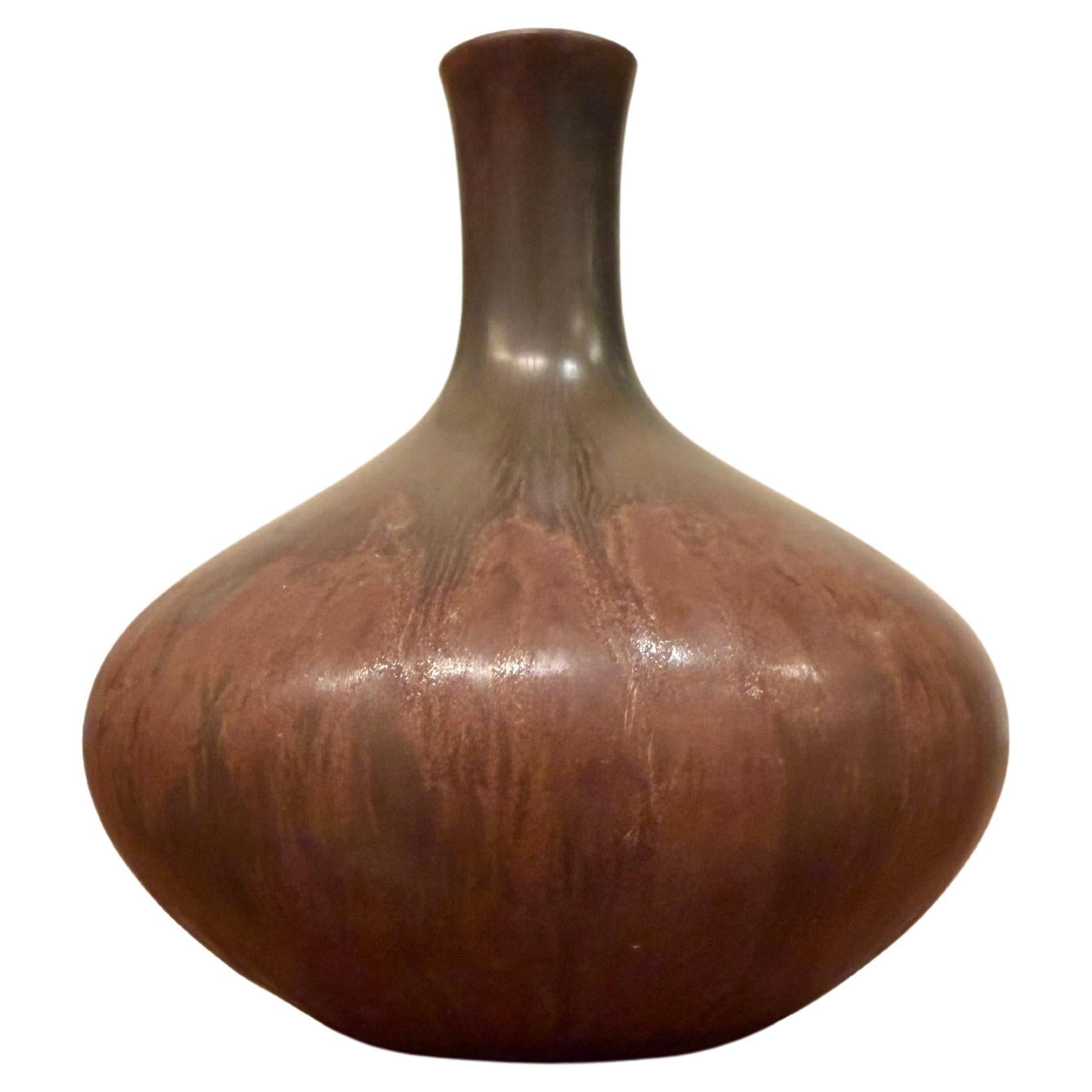 Carl-Harry Stålhane, Rörstrand, Mid-Century Brown Vase