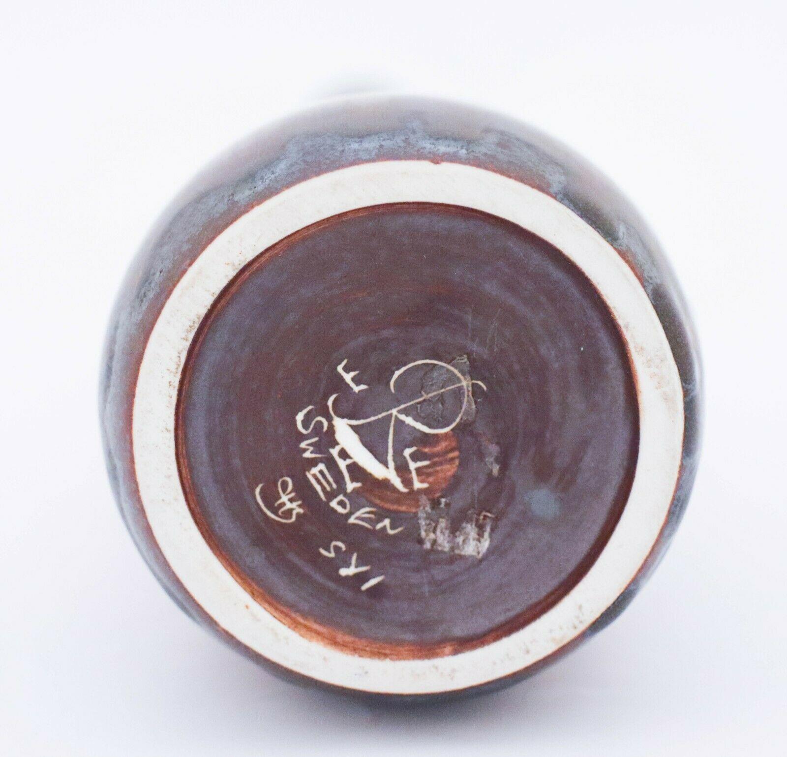 20th Century Carl-Harry Stålhane, Rörstrand, Midcentury Brown Stoneware Vase