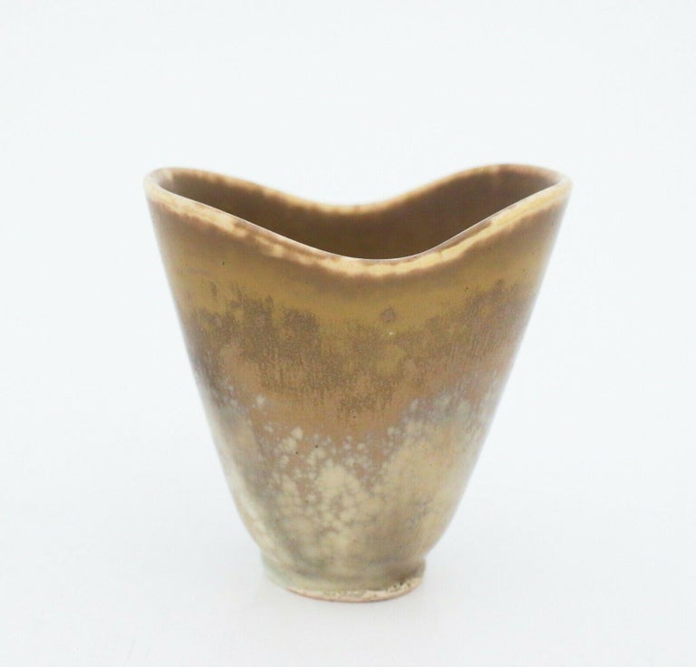 Scandinavian Modern Carl-Harry Stålhane, Rörstrand, Midcentury Grey Stoneware Vase For Sale