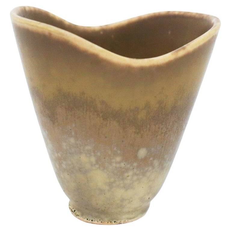 Carl-Harry Stålhane, Rörstrand, Midcentury Grey Stoneware Vase For Sale
